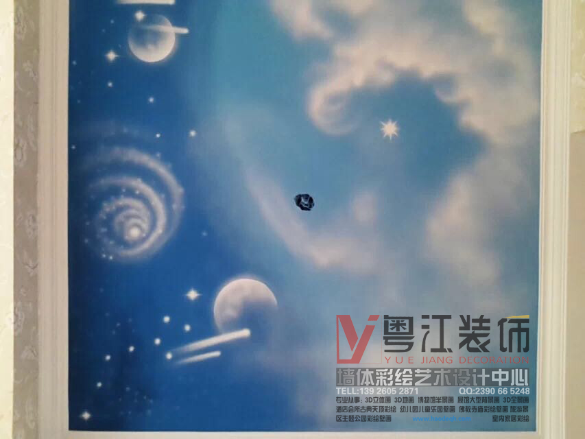 天顶唯美彩绘、儿童房手绘墙画 天顶唯美彩绘、儿童房手绘墙画